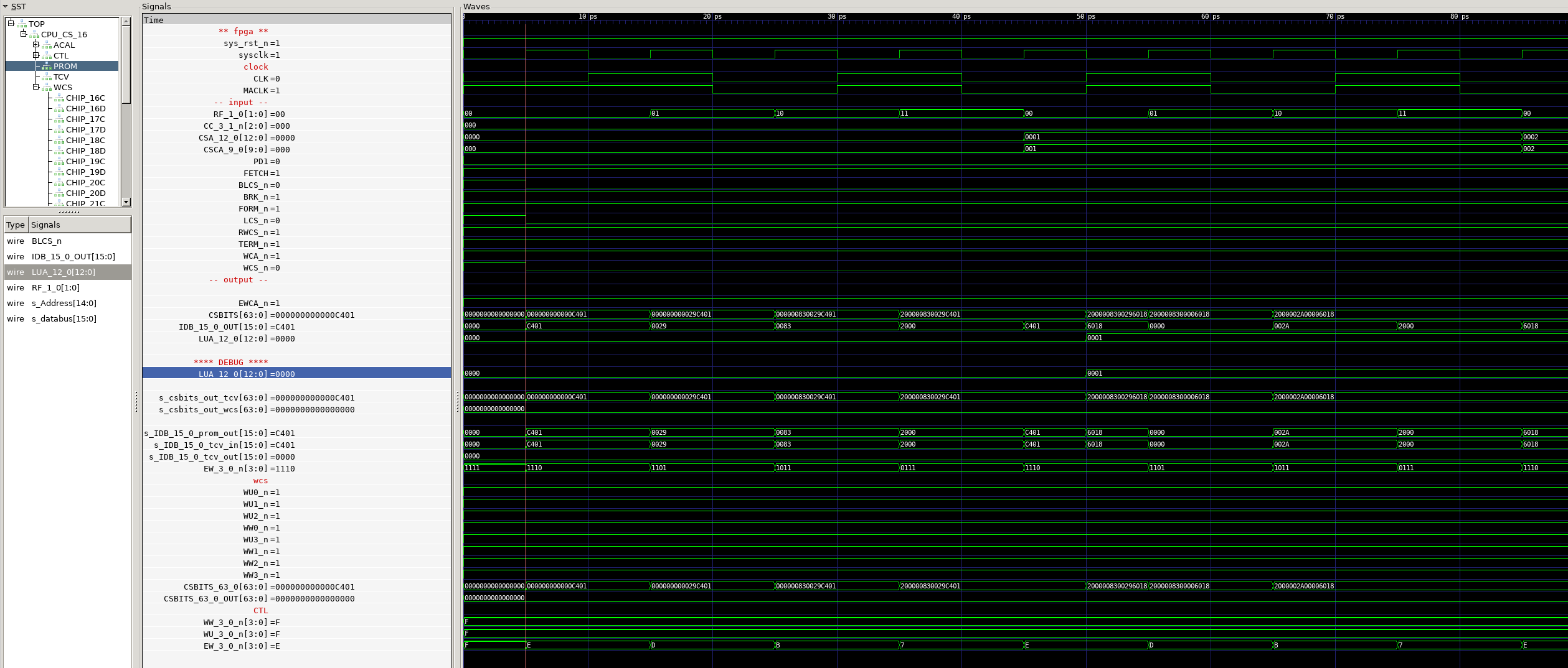 Screenshot from GTKWave