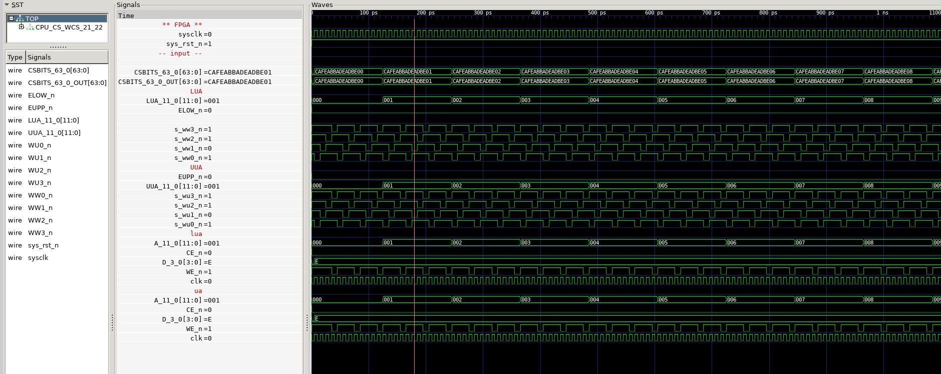 Screenshot from GTKWave